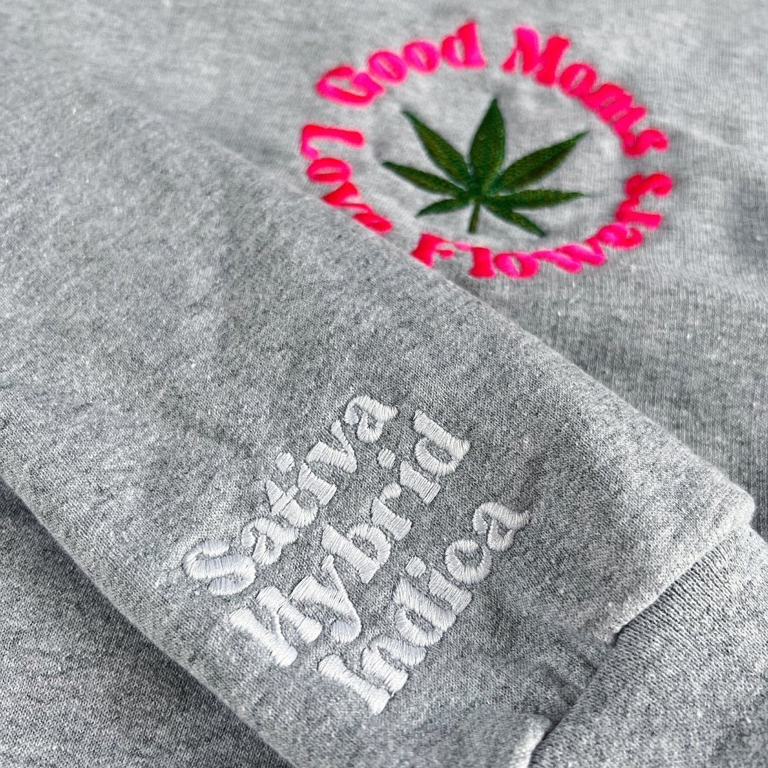 Good Moms Love Flowers Crewneck (grey)