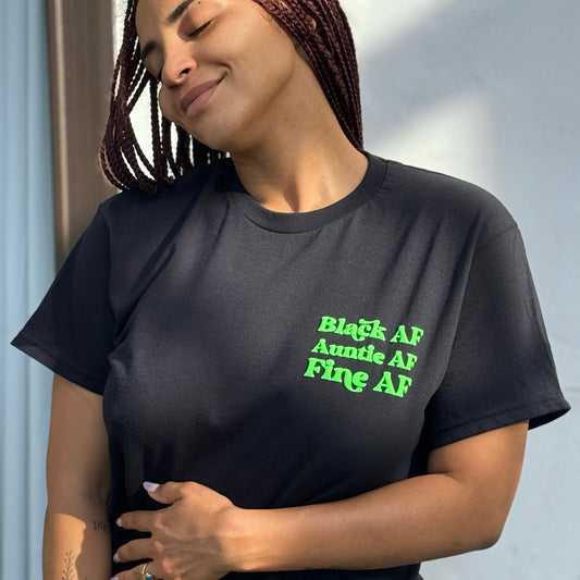 Auntie AF Black Tee